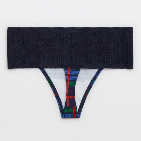 🆕Aerie Tanga Plaid  Panties - Picture 4 of 15